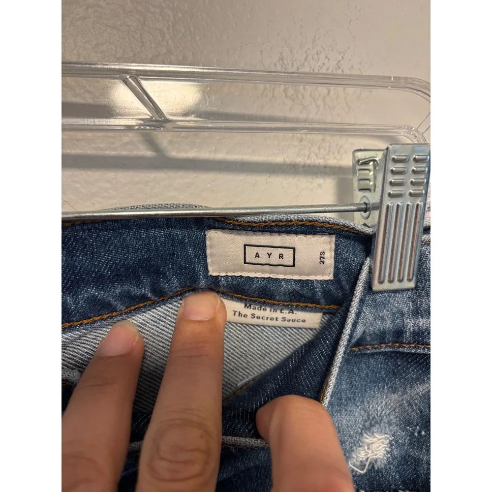 AYR The Secret Sauce High Rise Wide Leg Jeans Medium Wash Blue Size 27S